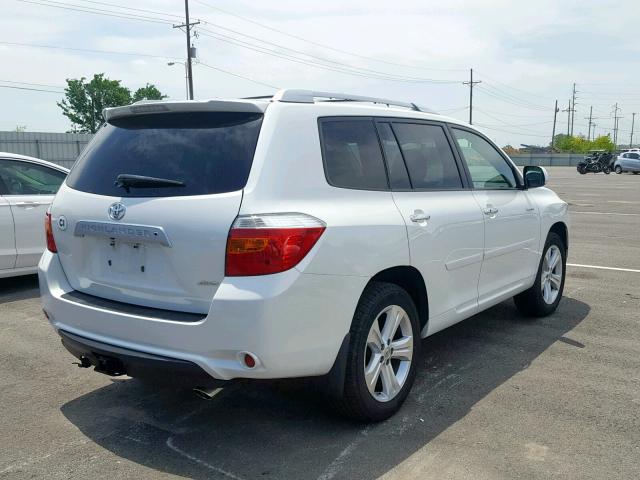 JTEDK3EH0A2166693 - 2010 TOYOTA HIGHLANDER WHITE photo 4