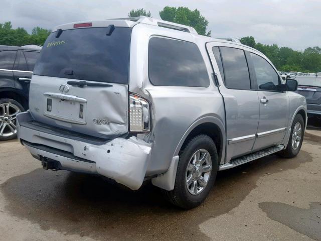 5N3AA08C86N805162 - 2006 INFINITI QX56 SILVER photo 4