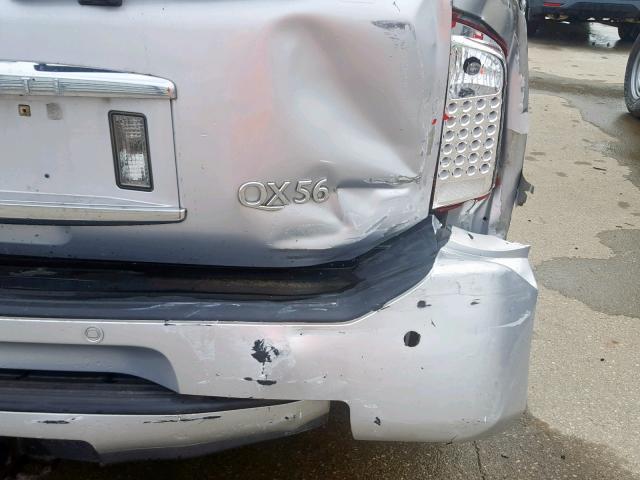 5N3AA08C86N805162 - 2006 INFINITI QX56 SILVER photo 9