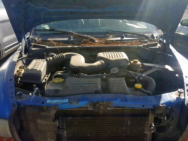 1B7FL26P81S267622 - 2001 DODGE DAKOTA BLUE photo 7