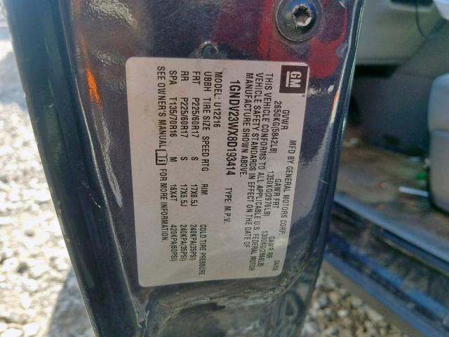 1GNDV23WX8D193414 - 2008 CHEVROLET UPLANDER L 灰色 照片 10