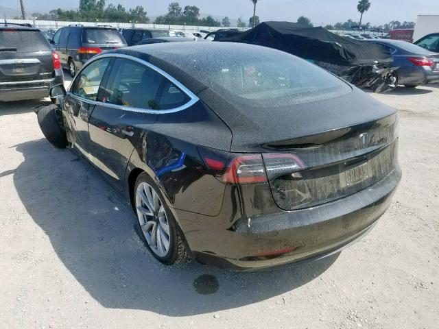 5YJ3E1EA2JF061214 - 2018 TESLA MODEL 3 BLACK photo 3