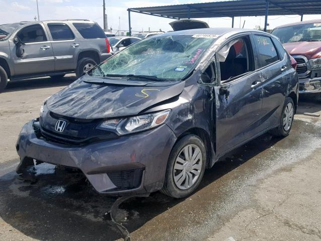 3HGGK5H57HM714126 - 2017 HONDA FIT LX GRAY photo 2