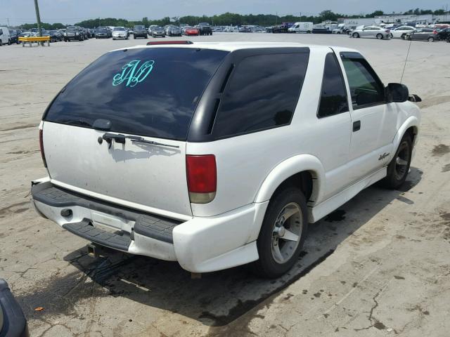 1GNCS18X14K102178 - 2004 CHEVROLET BLAZER WHITE photo 4