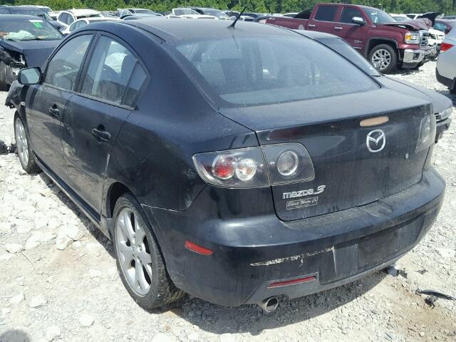 JM1BK324X71673158 - 2007 MAZDA 3 S BLACK photo 3