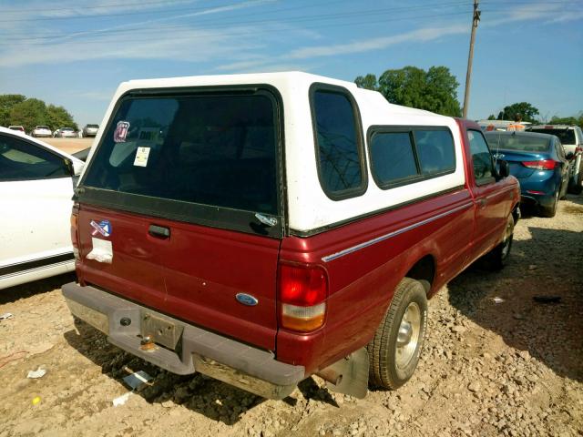 1FTCR10UXVTA85740 - 1997 FORD RANGER RED photo 4