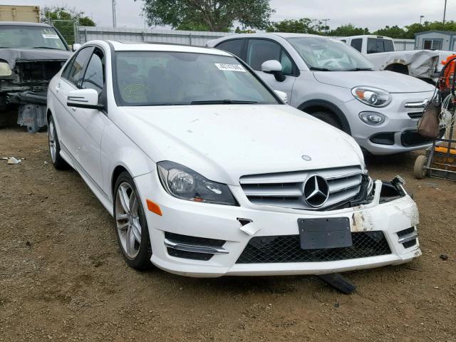 WDDGF4HB2DR289416 - 2013 MERCEDES-BENZ C 250 WHITE photo 1