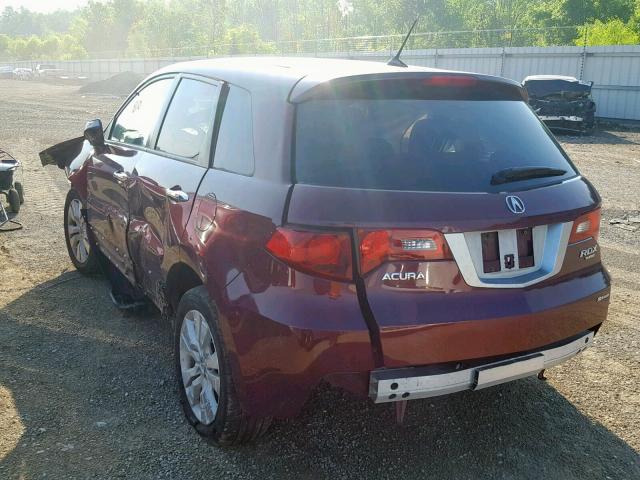 5J8TB1H25CA004970 - 2012 ACURA RDX BURGUNDY photo 3