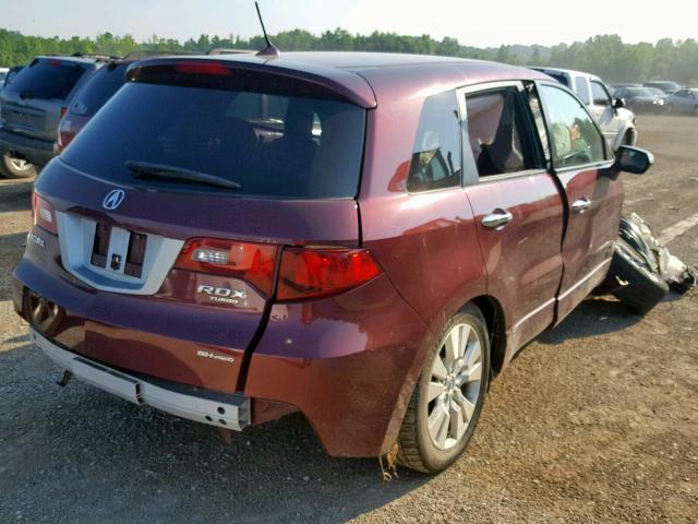 5J8TB1H25CA004970 - 2012 ACURA RDX BURGUNDY photo 4