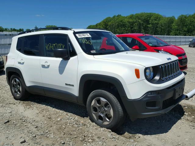 ZACCJBAB4JPG98551 - 2018 JEEP RENEGADE S WHITE photo 1