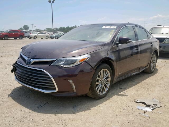 4T1BD1EB0GU051736 - 2016 TOYOTA AVALON HYB MAROON photo 2