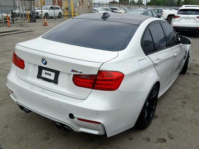 WBS3C9C56FP803243 - 2015 BMW M3 WHITE photo 4