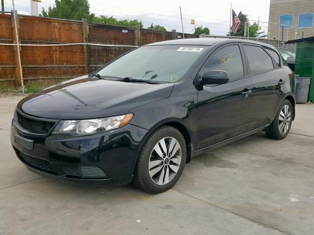 KNAFU5A26D5678981 - 2013 KIA FORTE EX BLACK photo 2