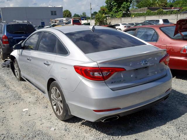 5NPE34AF4HH449428 - 2017 HYUNDAI SONATA SPO SILVER photo 3