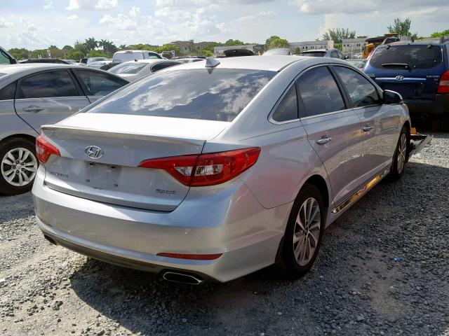 5NPE34AF4HH449428 - 2017 HYUNDAI SONATA SPO SILVER photo 4