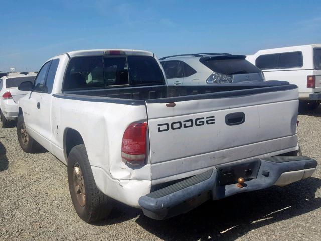 1B7GL32X82S603481 - 2002 DODGE DAKOTA SPO WHITE photo 3