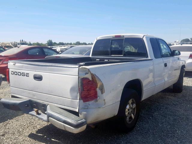 1B7GL32X82S603481 - 2002 DODGE DAKOTA SPO WHITE photo 4