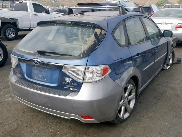 JF1GH63668H823500 - 2008 SUBARU IMPREZA OU BLUE photo 4