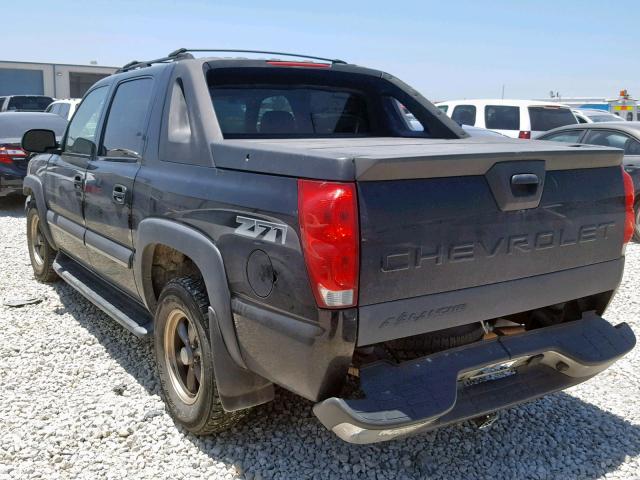 3GNEK13T33G300280 - 2003 CHEVROLET AVALANCHE BLACK photo 3