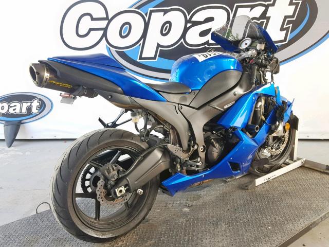 JKAZX4P168A036283 - 2008 KAWASAKI ZX600 P BLUE photo 4