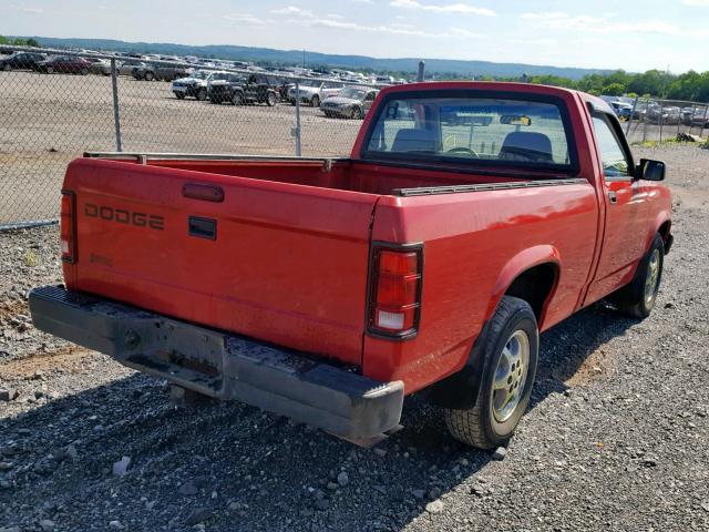 1B7FL26X1TW701004 - 1996 DODGE DAKOTA RED photo 4