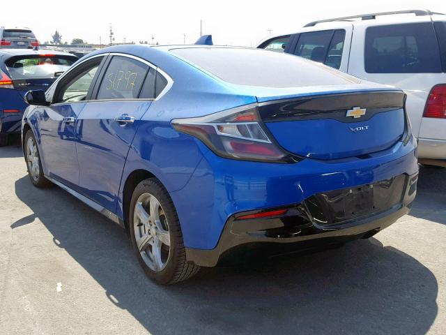 1G1RC6S51HU205026 - 2017 CHEVROLET VOLT LT BLUE photo 3