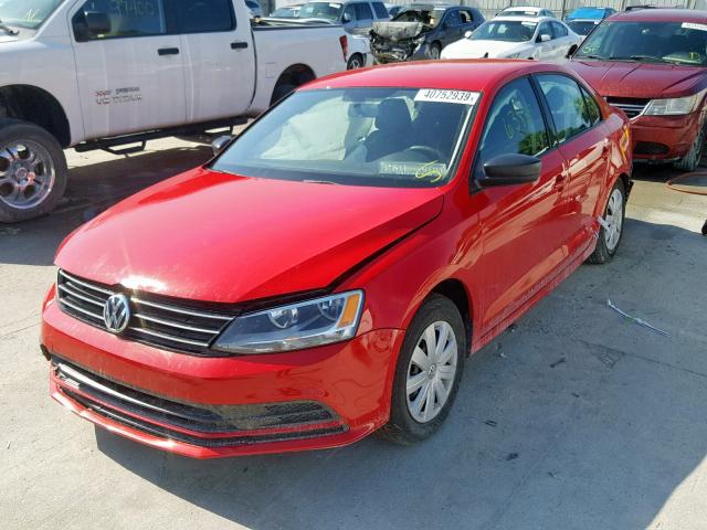 3VW2K7AJXFM357319 - 2015 VOLKSWAGEN JETTA BASE RED photo 2