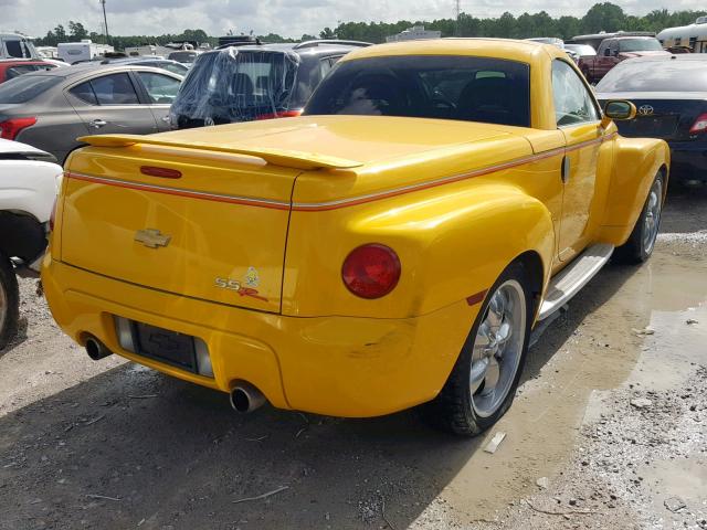 1GCES14P94B106194 - 2004 CHEVROLET SSR YELLOW photo 4