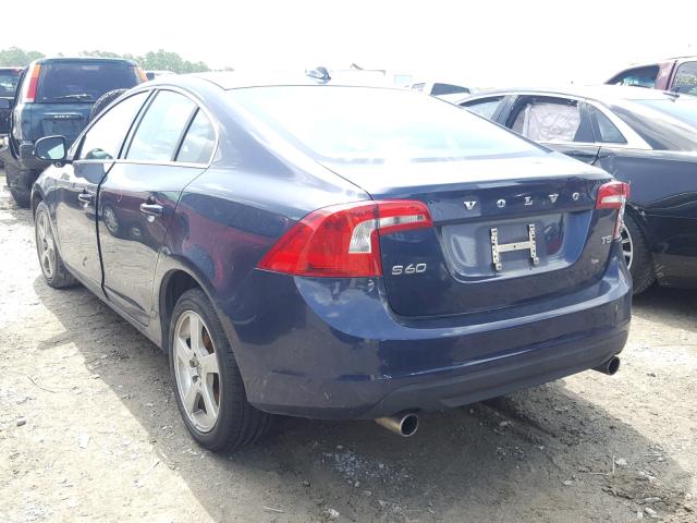 YV1612FS1D2185742 - 2013 VOLVO S60 T5 BLUE photo 3