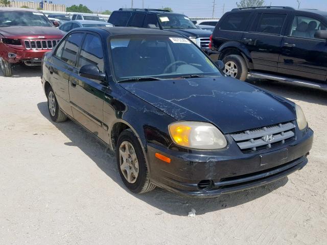 KMHCG45C13U426212 - 2003 HYUNDAI ACCENT GL BLACK photo 1