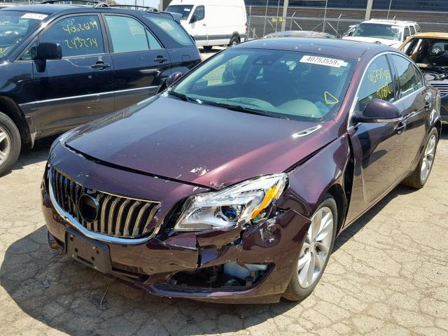 2G4GR5GXXH9113150 - 2017 BUICK REGAL PREM BURGUNDY photo 2