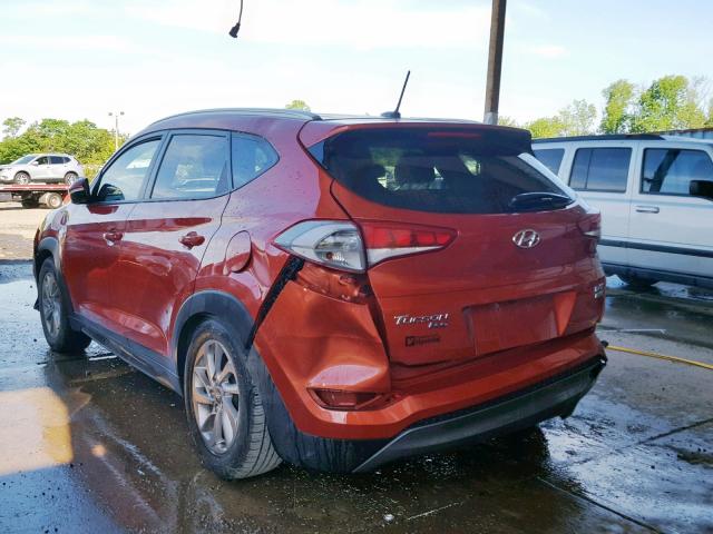 KM8J3CA25GU188784 - 2016 HYUNDAI TUCSON LIM ORANGE photo 3