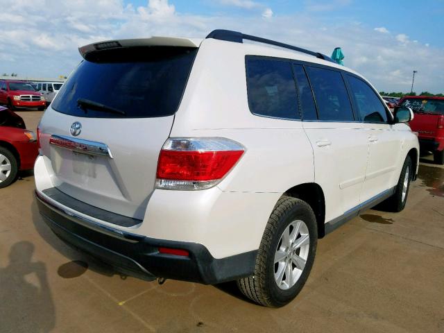 5TDZK3EH2BS027735 - 2011 TOYOTA HIGHLANDER WHITE photo 4