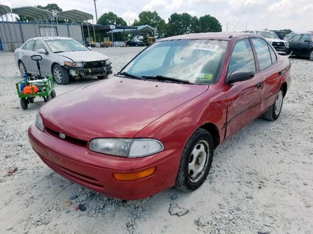 1Y1SK5263SZ032663 - 1995 GEO PRIZM BASE წითელი ფოტო 2