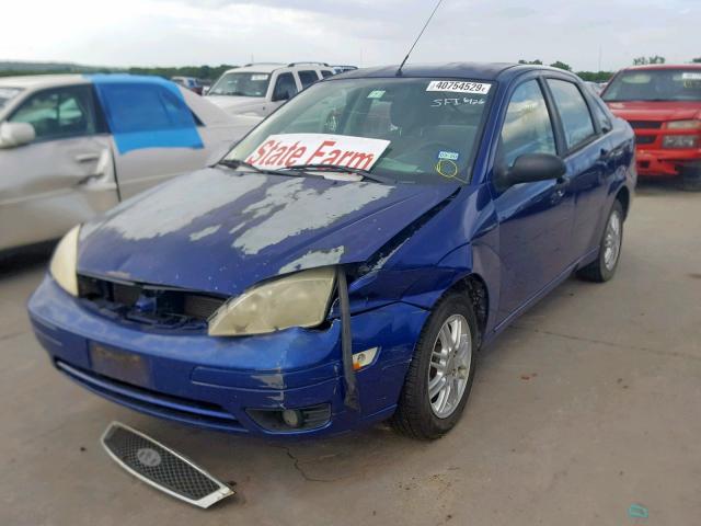 1FAFP34N36W109514 - 2006 FORD FOCUS ZX4 BLUE photo 2