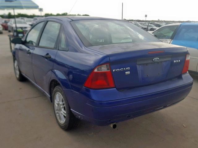 1FAFP34N36W109514 - 2006 FORD FOCUS ZX4 BLUE photo 3