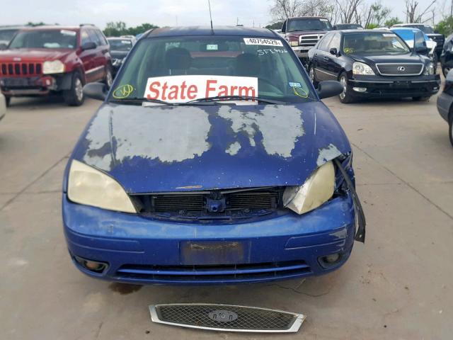 1FAFP34N36W109514 - 2006 FORD FOCUS ZX4 BLUE photo 9