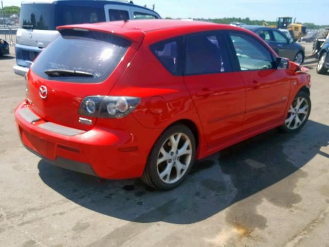 JM1BK344671678130 - 2007 MAZDA 3 HATCHBAC RED photo 4