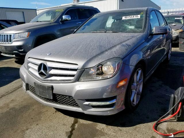 WDDGF4HB7CA614171 - 2012 MERCEDES-BENZ C 250 GRAY photo 2