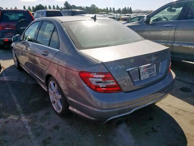 WDDGF4HB7CA614171 - 2012 MERCEDES-BENZ C 250 GRAY photo 3