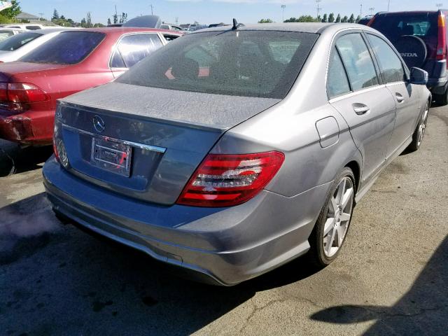 WDDGF4HB7CA614171 - 2012 MERCEDES-BENZ C 250 GRAY photo 4