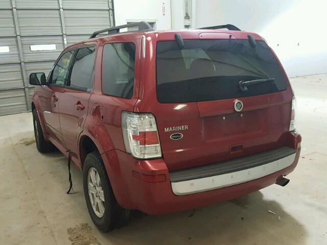 4M2CN8B75AKJ27530 - 2010 MERCURY MARINER RED photo 3