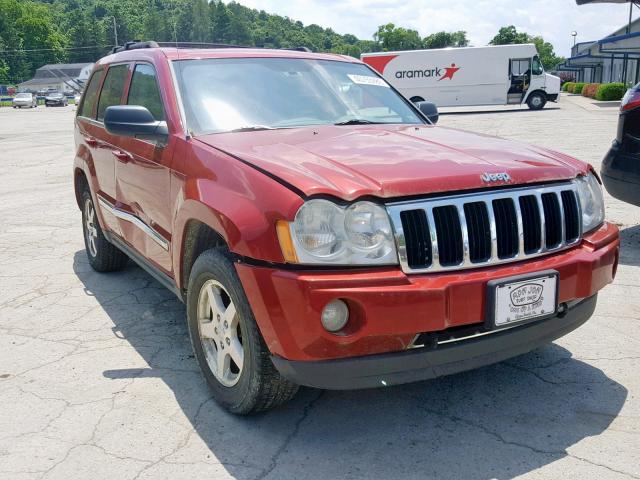 1J4HR58N25C631287 - 2005 JEEP GRAND CHER RED photo 1