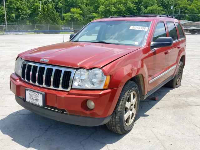 1J4HR58N25C631287 - 2005 JEEP GRAND CHER RED photo 2