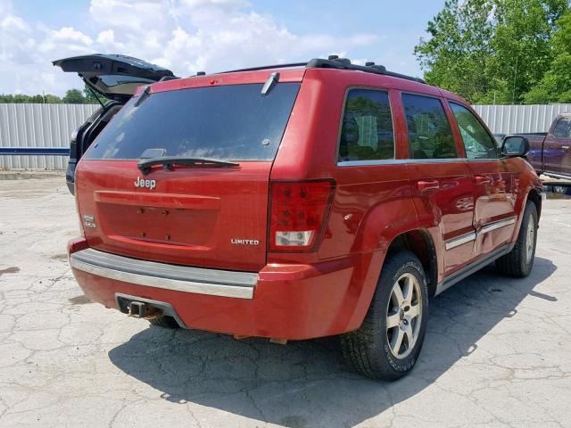 1J4HR58N25C631287 - 2005 JEEP GRAND CHER RED photo 4