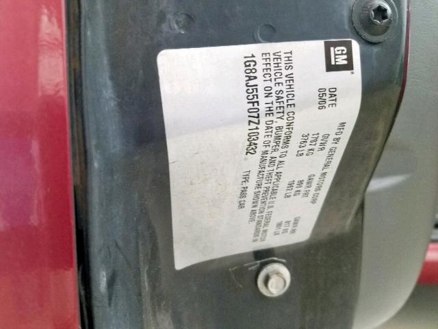 1G8AJ55F07Z103432 - 2007 SATURN ION LEVEL RED photo 10