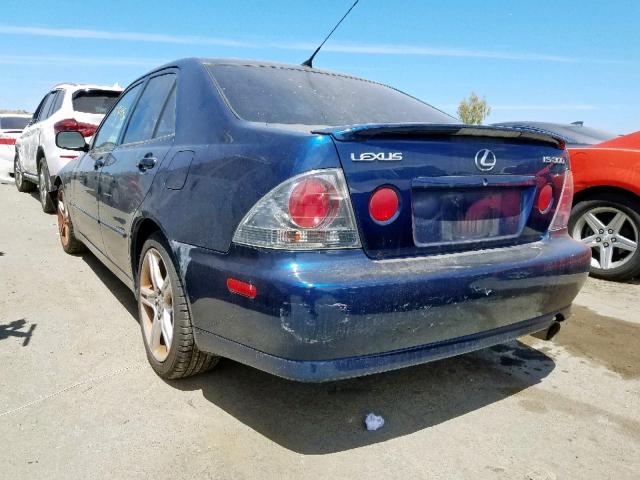 JTHBD192740093157 - 2004 LEXUS IS 300 BLUE photo 3