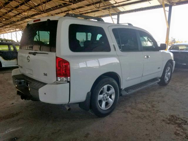 5N1AA08A87N724302 - 2007 NISSAN ARMADA WHITE photo 4