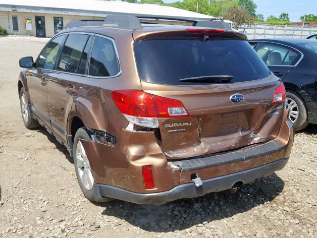 4S4BRDCC9C2249994 - 2012 SUBARU OUTBACK 3. BROWN photo 3