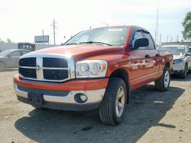 1D7HU18298S571849 - 2008 DODGE RAM 1500 S ORANGE photo 2